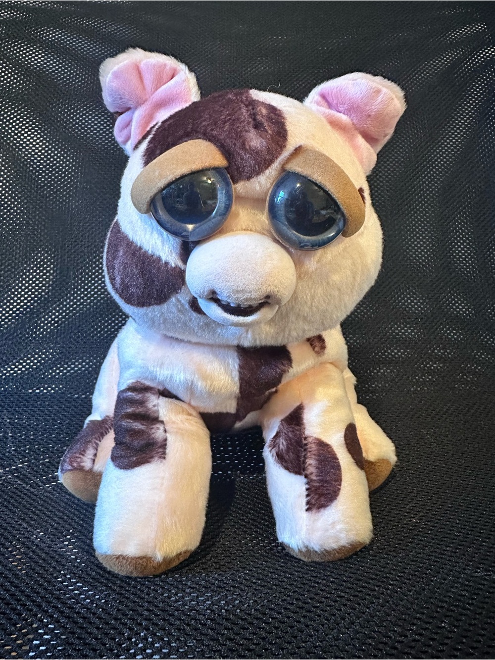 Feisty Pets Plush w/ Growling Teeth  Mort The Snort 10" Curly Tailed Spotted Pig